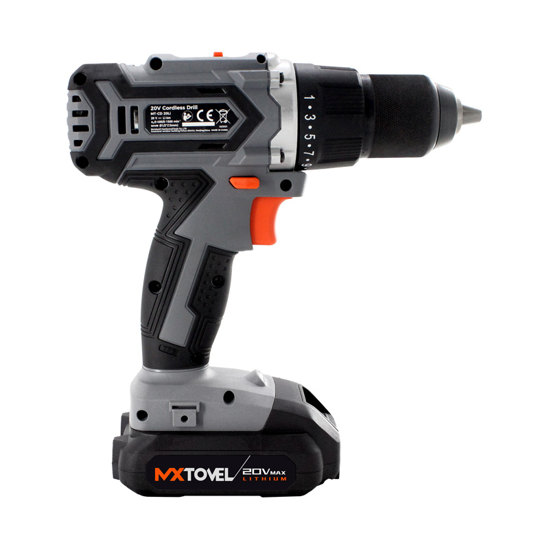 20V Various Speed Rechargeable Electric Portable Cordless Drill with LED Light