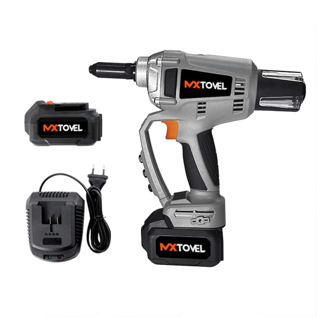 20V Brushless Rivet Gun Electric Cordless Riveter Rechargeable Rivet Gun