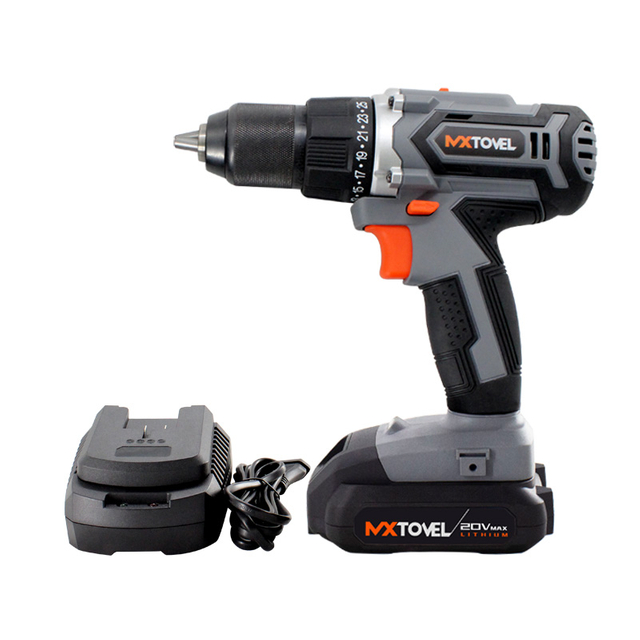 20V Various Speed Rechargeable Electric Portable Cordless Drill with LED Light