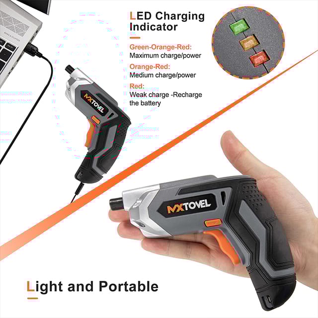 Electric Screwdriver Drill Set 3.6V LED Cordless Screw Driver