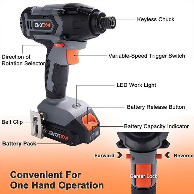 New Arrival Power Tools 20V Cordless Impact Driver Drills