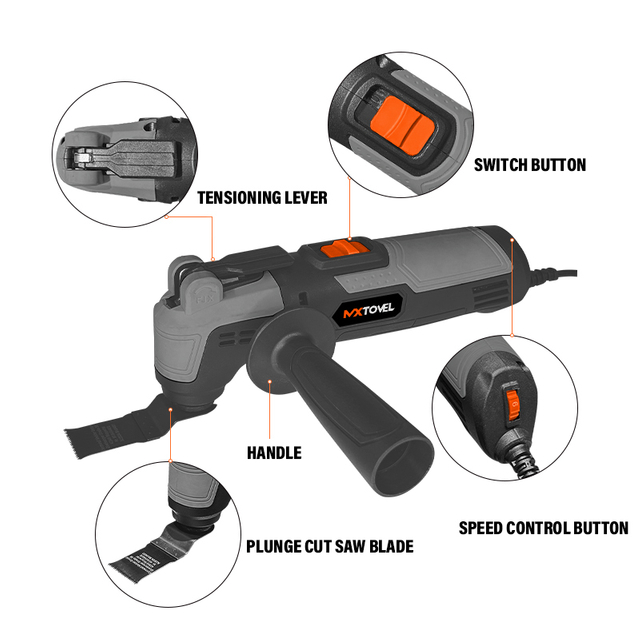 Factory Direct Sale 230V Electric Oscillation Tool Saw Wood Sanding Cutting Oscillating Tools